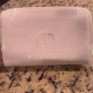 Elegant Quilted Dior Makeup Pouch